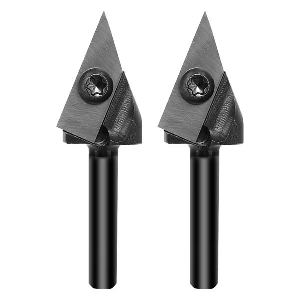 Hot Selling 1/2 1/4shank 45 /60 Degree V Bit Wood Cutter Tools Replaceable Carbide Insert  Bit for Woodworking Router