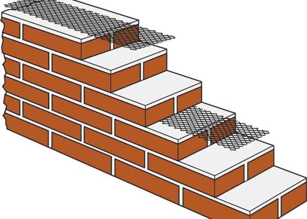 Galvanized Steel Brick Reinforcement Mesh 15x25mm Diamond Hole