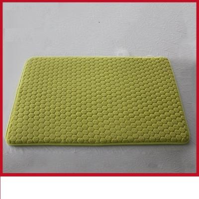 Colored Luxury 17 X 24 Bath Rug , Slip Proof Memory Foam Bathroom Mats