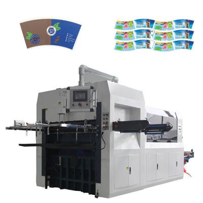 Desenrole máquina cortando ondulada do copo de papel com o rolo pneumático hidráulico