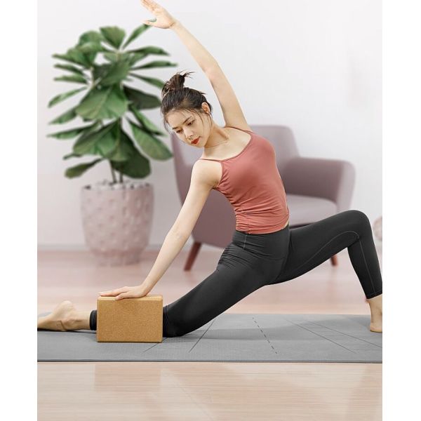 Край устойчивых блоков пробочки кирпича йоги портативный прямоугольный округленный