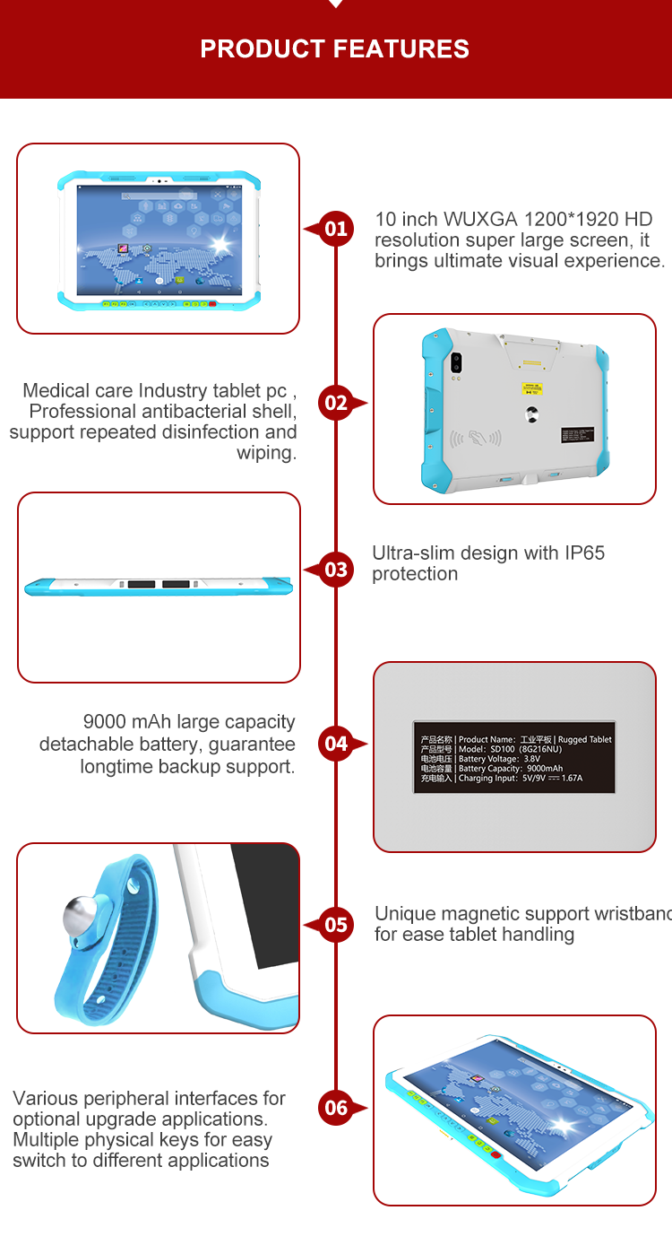 Durable Rugged Windows Tablet PC , Ruggedized Android Tablet Wifi Bluetooth Touch Screen