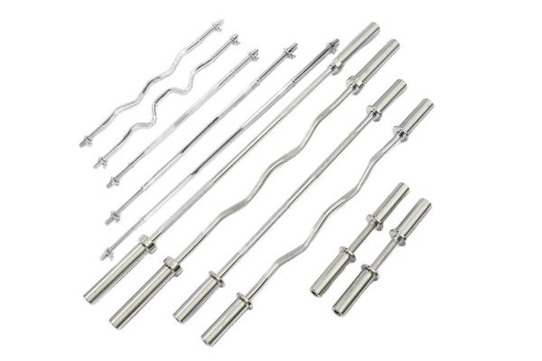 Gym Equipment Solid Steel Olympic Barbell Bar 1.2m Length