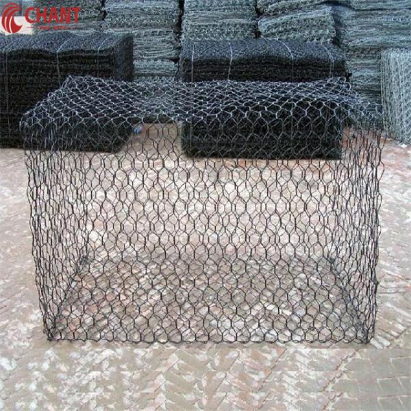 80*100*2.7mm Hot Dip Galvanized PVC Hexagonal Woven Wire Mesh Gabion Boxes Stone Basket