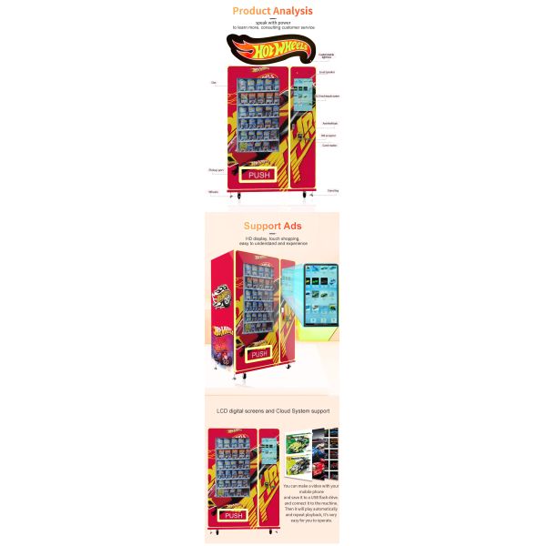 Smart LED Illuminated Toy Car Dispenser Vending Machine with Custom Design