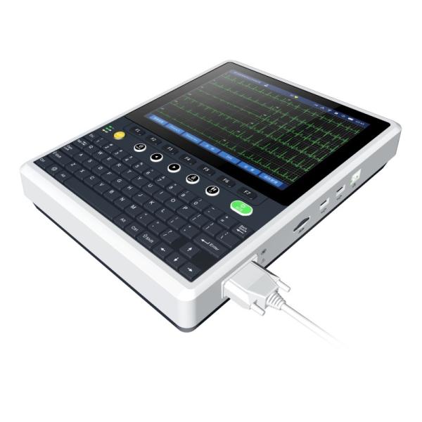 Advanced 12-Lead ECG Machine 10.4 Touchscreen Glasgow Algorithm Wireless Connectivity