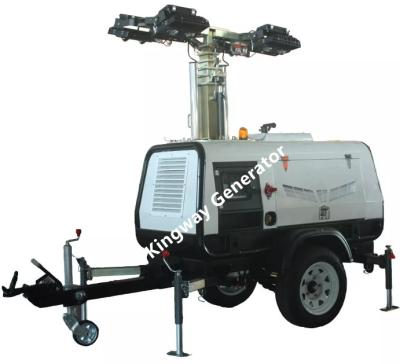Hydraulic Light Tower With Metal Halide Kubota Engine For Construction Site