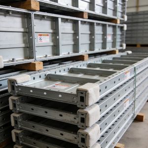 Thick Steel Plates Wall Formwork System Combining Section Steel Skeletons For