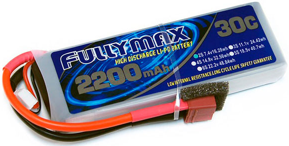 батарея 7.4V 2s 2200mah Lipo 2s 30c Lipo с ДЕКАНАМИ затыкает батарею самолета лития RC