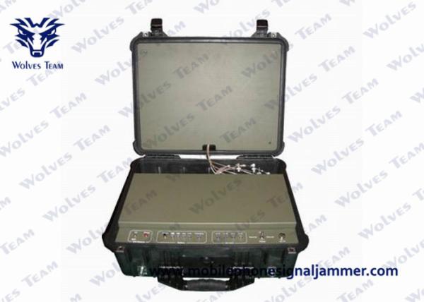 Remote Controlled High Power Military Cell Phone Jammer PLL SYNTHERSIZES External high gain GP antenna