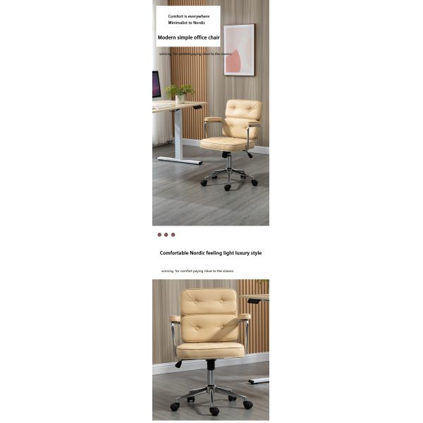 Adjustable Height Ergonomic PC Chair for Comfortable Back Support and Home Office