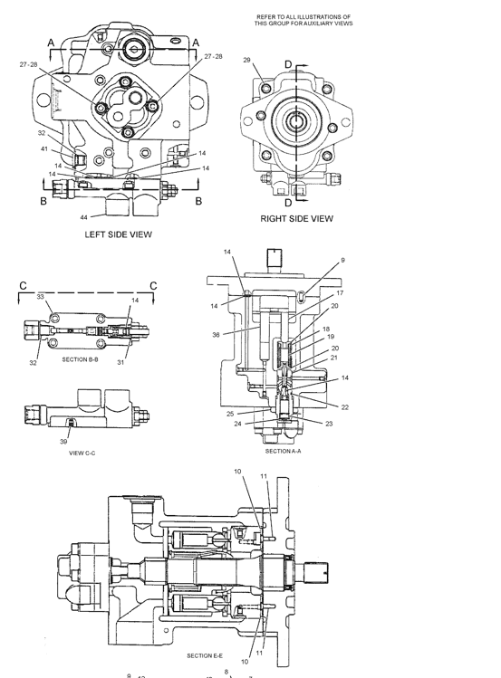 266-6942 2666942 CA2666942 Pour CAT 304C CR 305D CR PARTIES D'EXCHAVEUR KYB PSVL-54CG-13 Pompes hydrauliques à piston Pompes principales Pompes à assy Assemblage de pompes