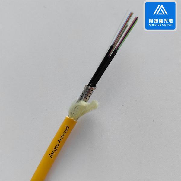48F SM Flexible Armored Fiber Patch Cord With LC UPC Yellow LSZH 6.0mm