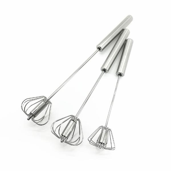 Stainless Steel Manual Egg Beater Semi Automatic Rotary 10 12 14