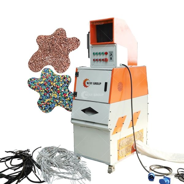 Mini Copper Wire Granulator Machine Final Product Granules of Copper and Plastic