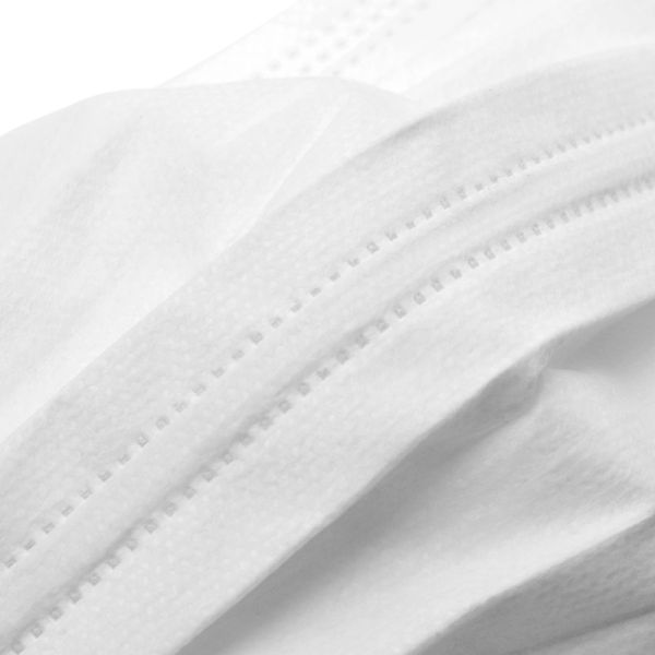 Hubei Haixin Non Woven Double Nasal Stripe Masks 3Ply White Face Mask Customized Logo Surgical Disposable Facemask Wholesale