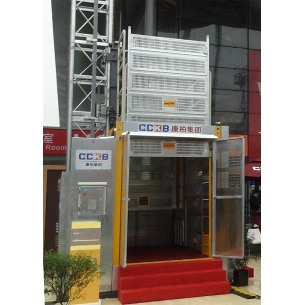 подъем строительной площадки 1000kg Q345B стальной с регулировкой скорости VVVF