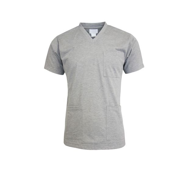 CVC 60% Cotton 40% Polyester Polo V Neck T Shirt Mens With Layered Pockets