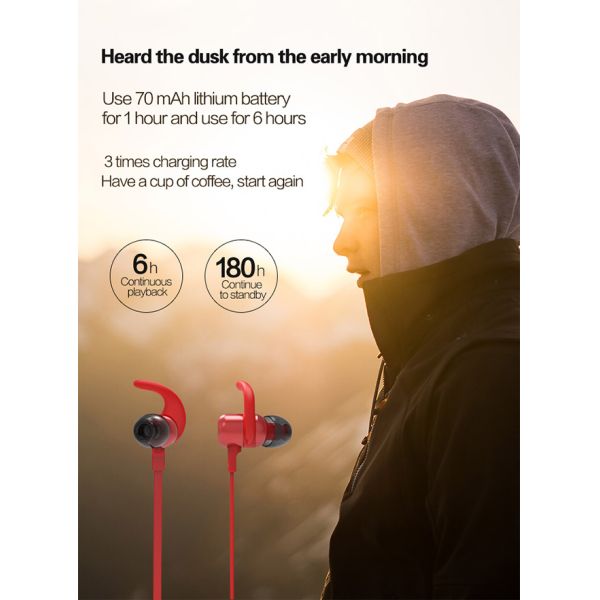 180 резервного времени M8 часов Neckband Bluetooth Earbuds спорт