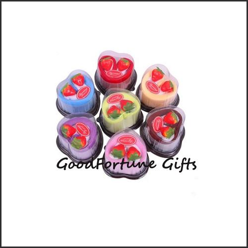 promotional creative heart cake design cotton towel wedding birthday festival gift