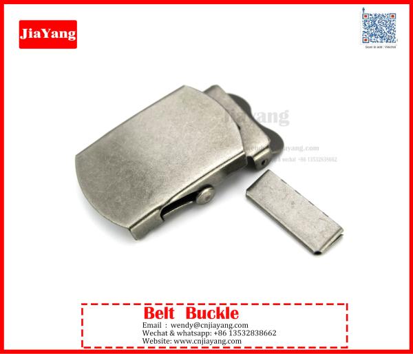 custom prong silver iron metal men belt buckle with embossed logo
