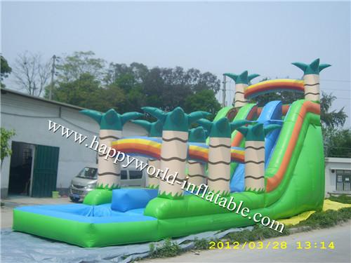 palm tree inflatable water slide , giant inflatable water slide for sale