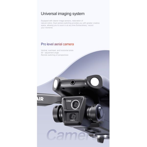2024 D3 Air Drone LED Light 360-degree Tumbling Headless Mode Optical Flow Positioning Foldable RC Drone for Beginners