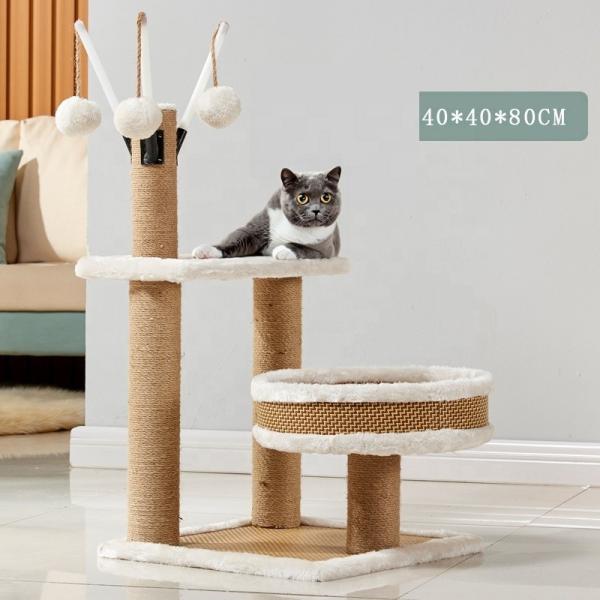 Modern Luxury Cat Tree with Sustainable Product Feature Cat Furniture and Scratching Sisal Posts