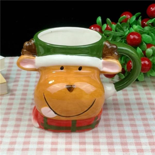 Caneca 400ml 3D criativo do Natal que modela o copo animal Handcrafted presente do festival do copo do leite do café da manhã do copo de café dos pares
