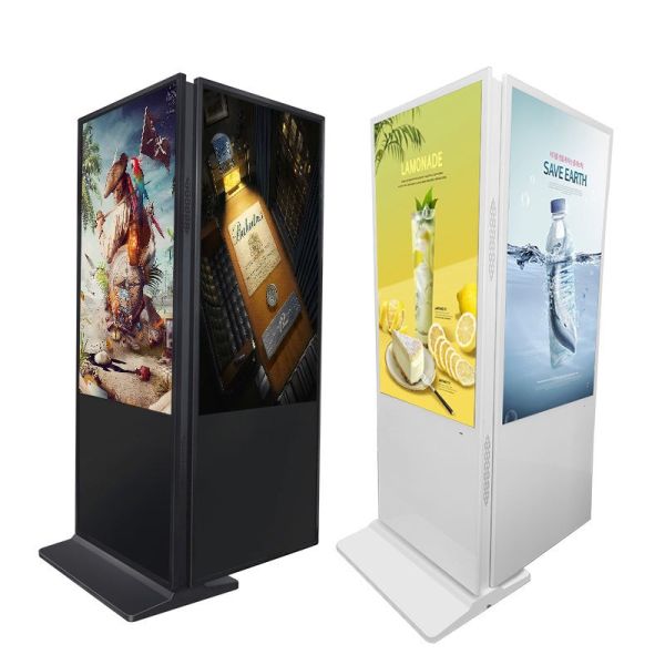 CH Custom Waterproof Advertised Player Kiosk Free Standing 4K IP65 High Brightness Double Sided LCD Outdoor Digital Graphics