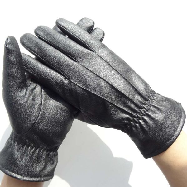 Top quality promotional cheap daily life pu gloves winter touch screen