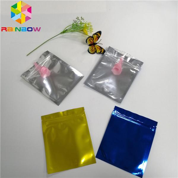 Clear Front Hologram Foil Pouch Packaging Three Side Seal Bags Recyclable k