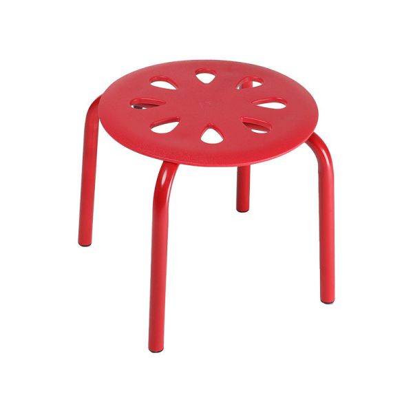 Outdoor Furniture White Plastic Stool Chair for Adults and Kids Space-Saving Design