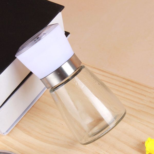 Hygienic Lead Free Rotatable Grinding Lid Glass Pepper Jar