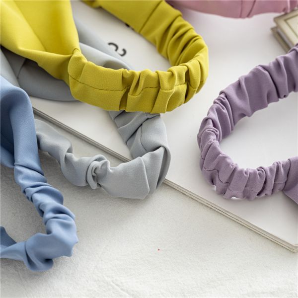 Pure color seamless elastic fashion hair bands accessories Macaron headband cross border toggle accessories for women