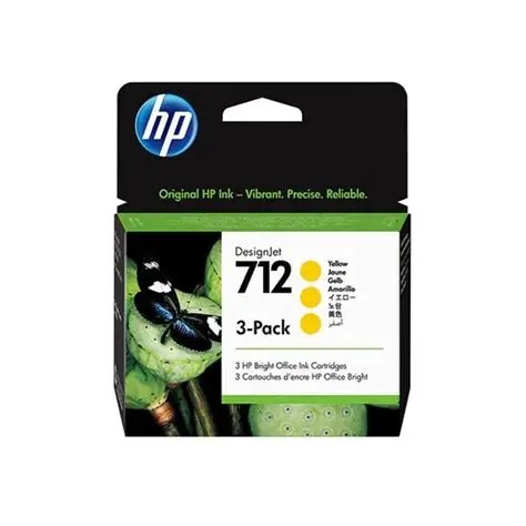 Original HP 712 Large Format for Ink Cartridge 3-Pack 29ml Black Compatible with HP T250 T650 Plotter