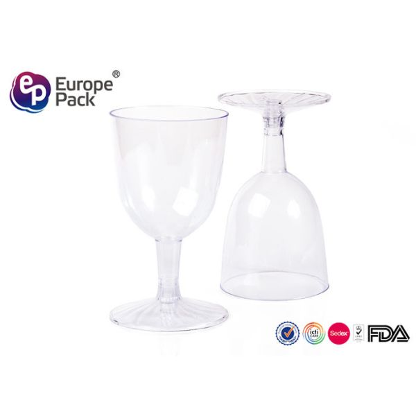 Weeding / Party Plastic Champagne Glasses Clear Colorspecial Design