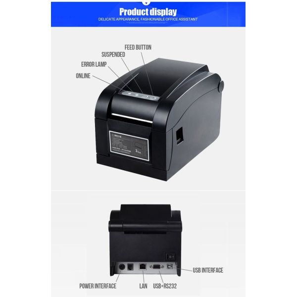принтер штрихкода ярлыка ширины печати 152mm/S 76mm handheld обнаружение 2,5 дюймов автоматическое
