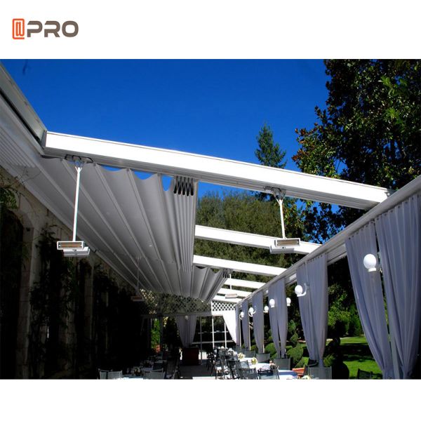 Sun Shade Patio Aluminum Pergola Ceiling Bracket Retractable Awning