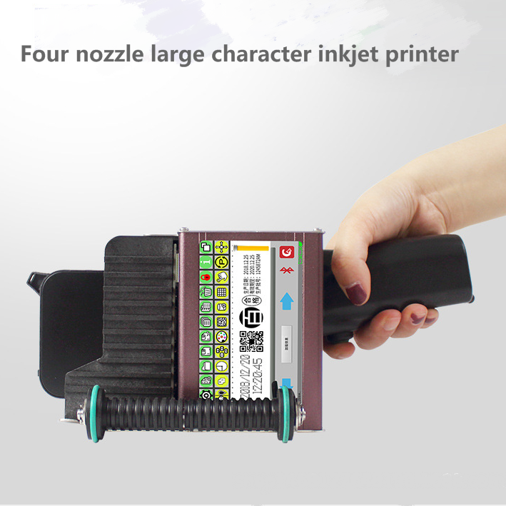 Carton Printing TIJ Printer 10CM Four-Nozzle Portable Inkjet Printer for Frozen Food
