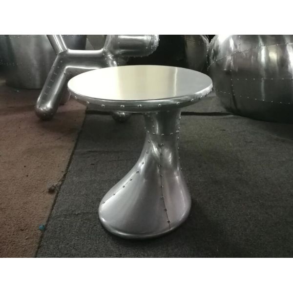 Modern design furniture retro industrial style aluminum Round aviator coffee side table