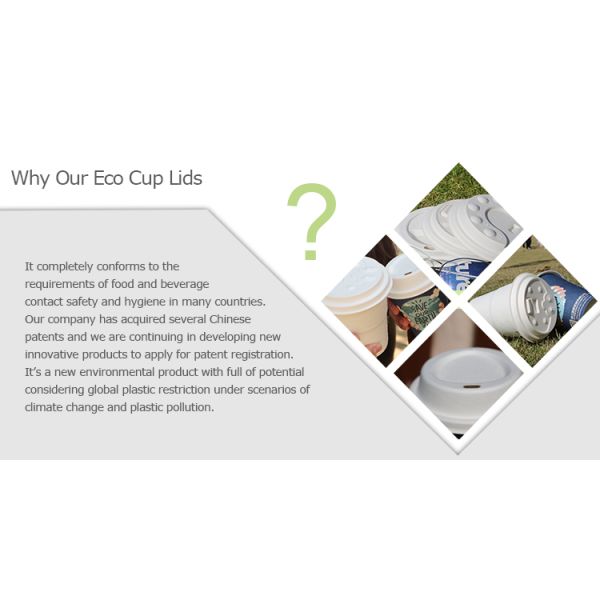 Leakproof Compostable Sugarcane Bagasse Coffee Cup Cap