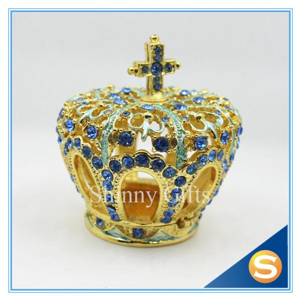Luxury home decoration Crown shape wedding gifts personal Trinket box display SCJ273