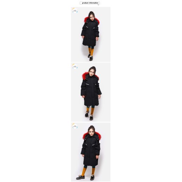 Clothes Shop Design Hooded Fashion Girls Winter Clothing Real Crane Eider Duck Down Jacket