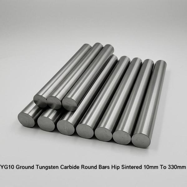 YG10 molió barras redondas del carburo de tungsteno que la cadera sinterizó 10m m a 330m m