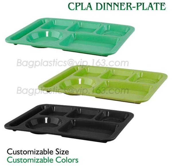 Eco-friendly freshness preservation, waterproof food containers, PLA dinner plate for restaurant use, pla food box for