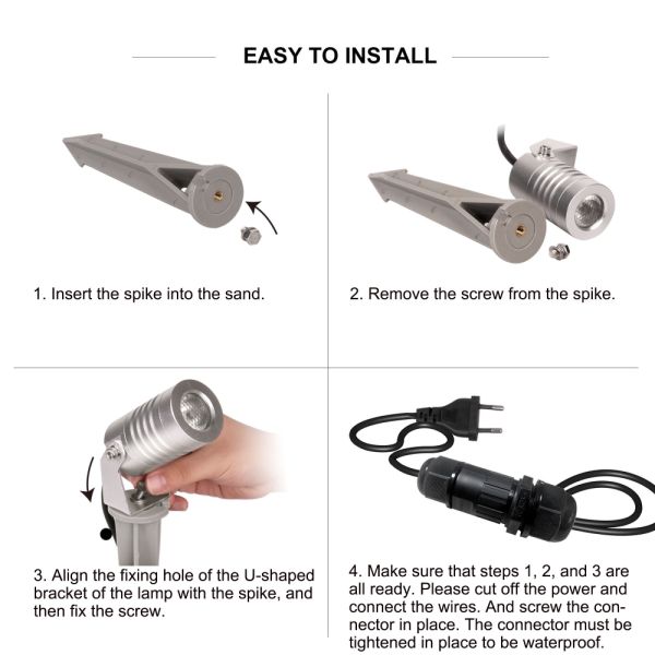 Одноцветные садовые шпиковые огни IP65 Декоративные наружные светодиодные ландшафтные огни