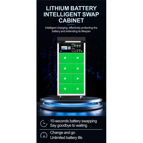 8 Circuits EV Lithium Battery Swapping Cabinet Single phase 1400W OEM