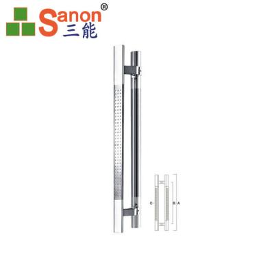Punho de aço inoxidável de alto brilho da tração para o comprimento de vidro da porta 450mm do quadrado