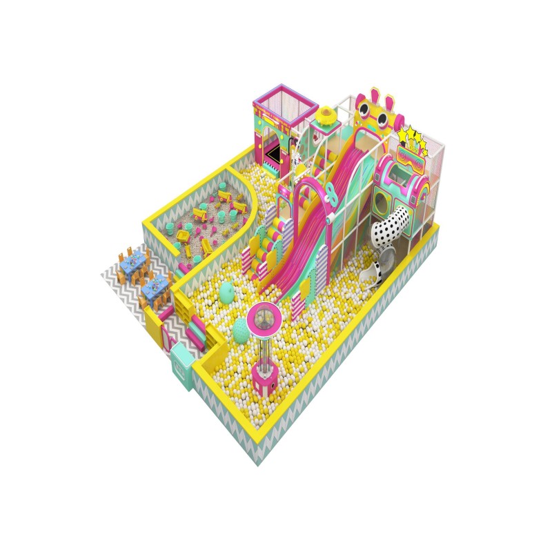 High End Neon Arcade Atrium Playground Custom Full Age Kids Play Castle Commercial